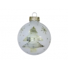 Boule de noël blanche déco argent