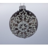 6 silver Christmas baubles