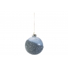 Glass Christmas bauble with glitter