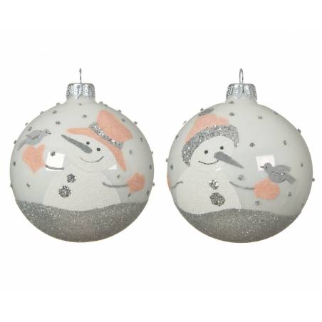 2x3 Sneeuwman Kerstballen