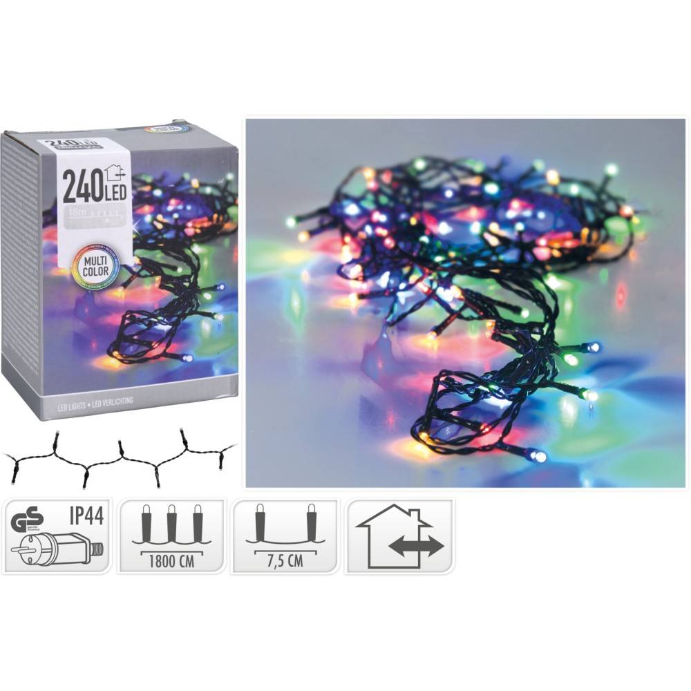 240 multicoloured led garland