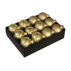 12 Kerstballen goud