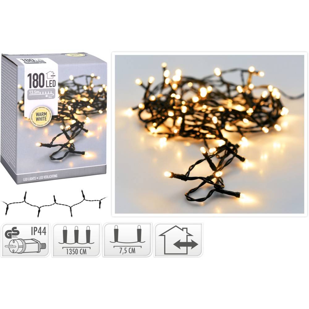 180 warm white LED garland