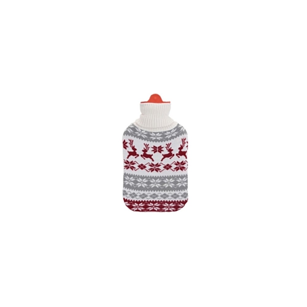 Christmas hot water bottle with red deers