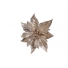 Champagne glitter poinsettia op clip