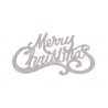 Silver Merry Christmas hanging decoration