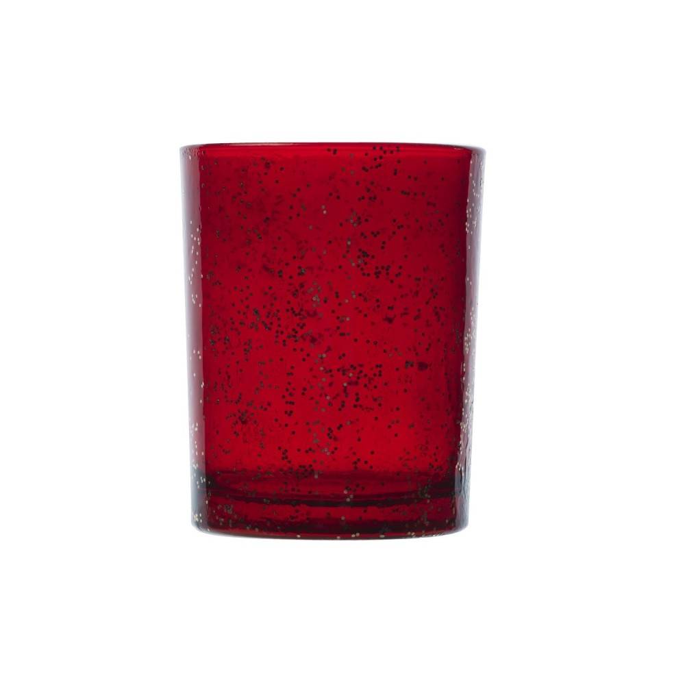 Red glitter candle holder