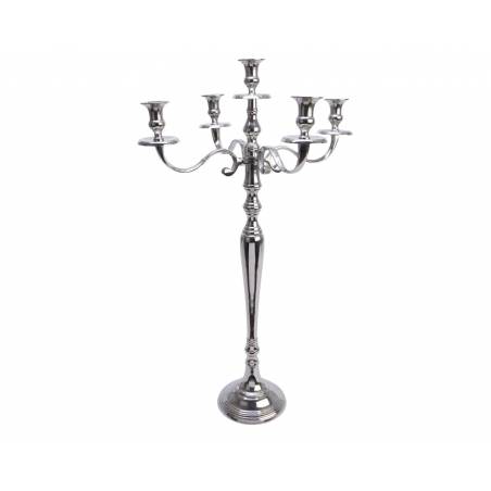 Big silver aluminium chandelier