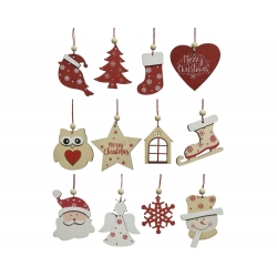 Set of 12 wooden Christmas...