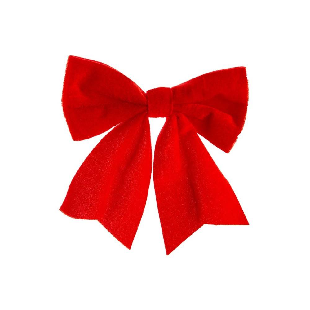 3 Red velvet bows 12cm