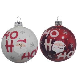 2X3 glazen kerstballen...