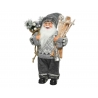 Grey and white Santa Claus 30cm