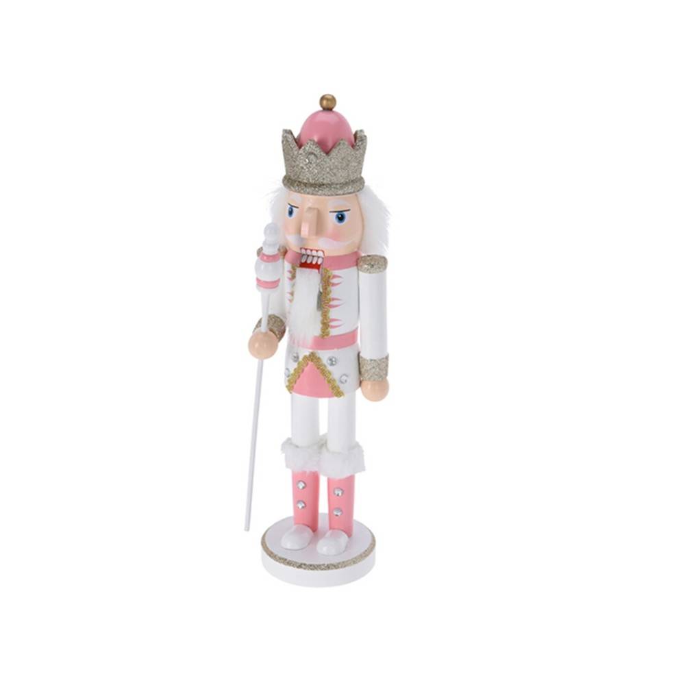 Wooden pink nutcracker 36cm