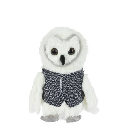 White owl door stopper 19cm