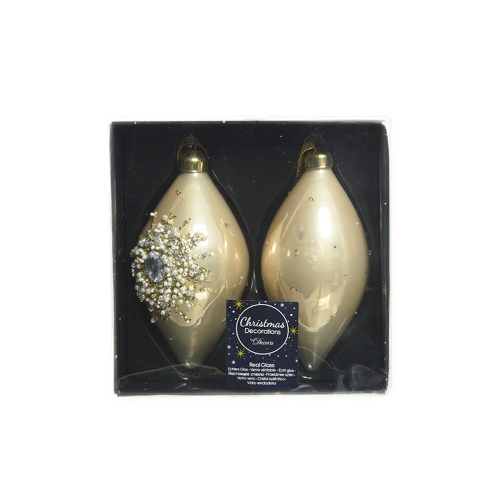 Golden glass olives 12cm