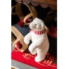 White bear with scarf