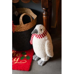 White penguin with scarf