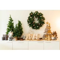 Houten kerstboom met ster 60cm