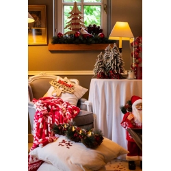 Red rectangular centerpiece