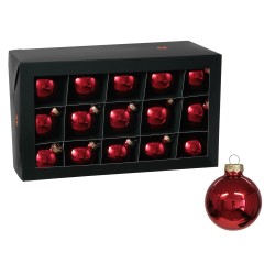 Classic red Christmas baubles (new)