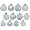 42 White classic Christmas baubles