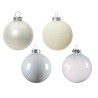 42 White classic Christmas baubles