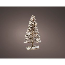 Glowing rattan snowy Christmas tree 50cm