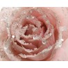 Dusty pink glitter rose on a clip