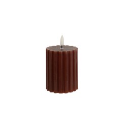 3 LED candel brown - 9cm