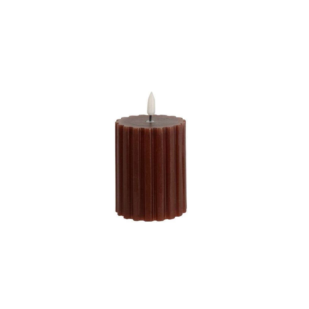 3 LED candel brown - 9cm