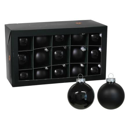 Kerstballen classic zwart (New)