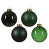 42 Classic Christmas ornaments, pine green