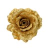 Powdered gold glitter rose on a clip